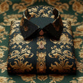 Men's Light Luxury Business Striped Print Shirt