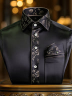 Men's Silk Business Luxury Long Sleeve Shirt