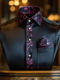 Men's Silk Business Luxury Long Sleeve Shirt
